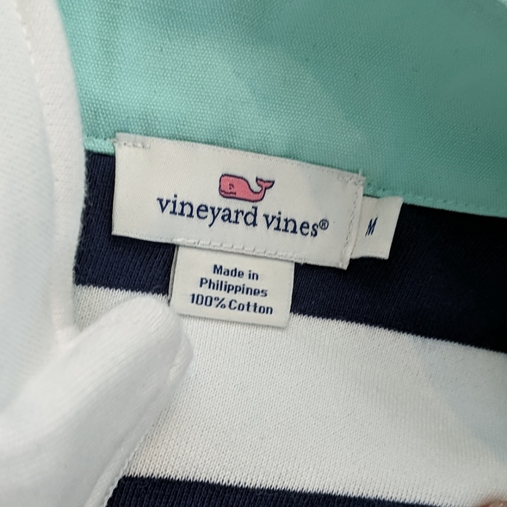 Women's Vineyard Vines Shep Shirt Navy and White M - Picture 3 of 4